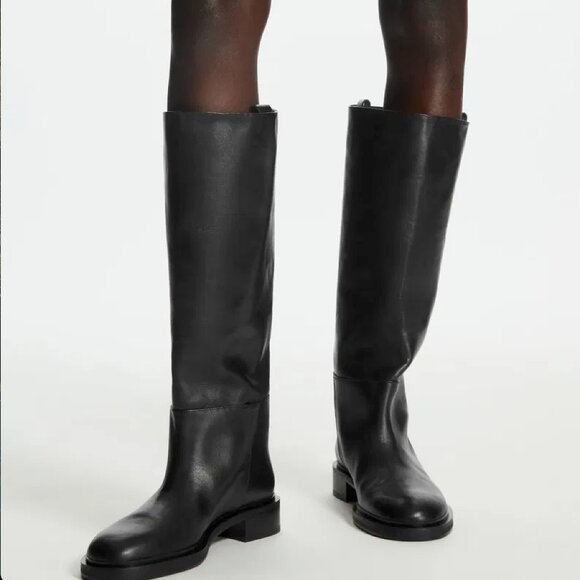 COS Black Leather Riding Boots | 7 - Picture 2 of 8